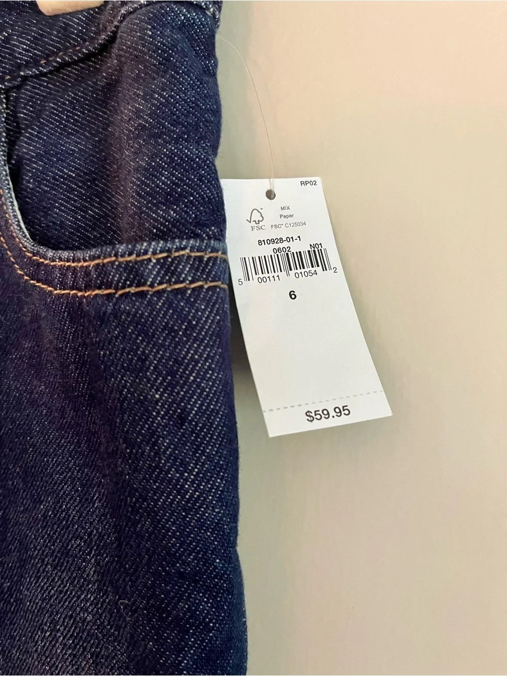 GAP fleece lined Dark Blue Kids' Denim Jeans NWT